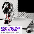 Soporte para auriculares y controlador para juegos | Accesorios premium para PS5 (espacio limpio con estación de carga) Soporte para auriculares y controlador para escritorio, PlayStation 5, Xbox Game,