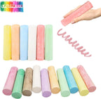 Chochkees 180 tizas jumbo surtidas para acera, tiza lavable de color neón, ideal para arte al aire libre, niños y niñas, perfecto para recuerdos de fiesta, 4 pulgadas de alto (paquete de 180)