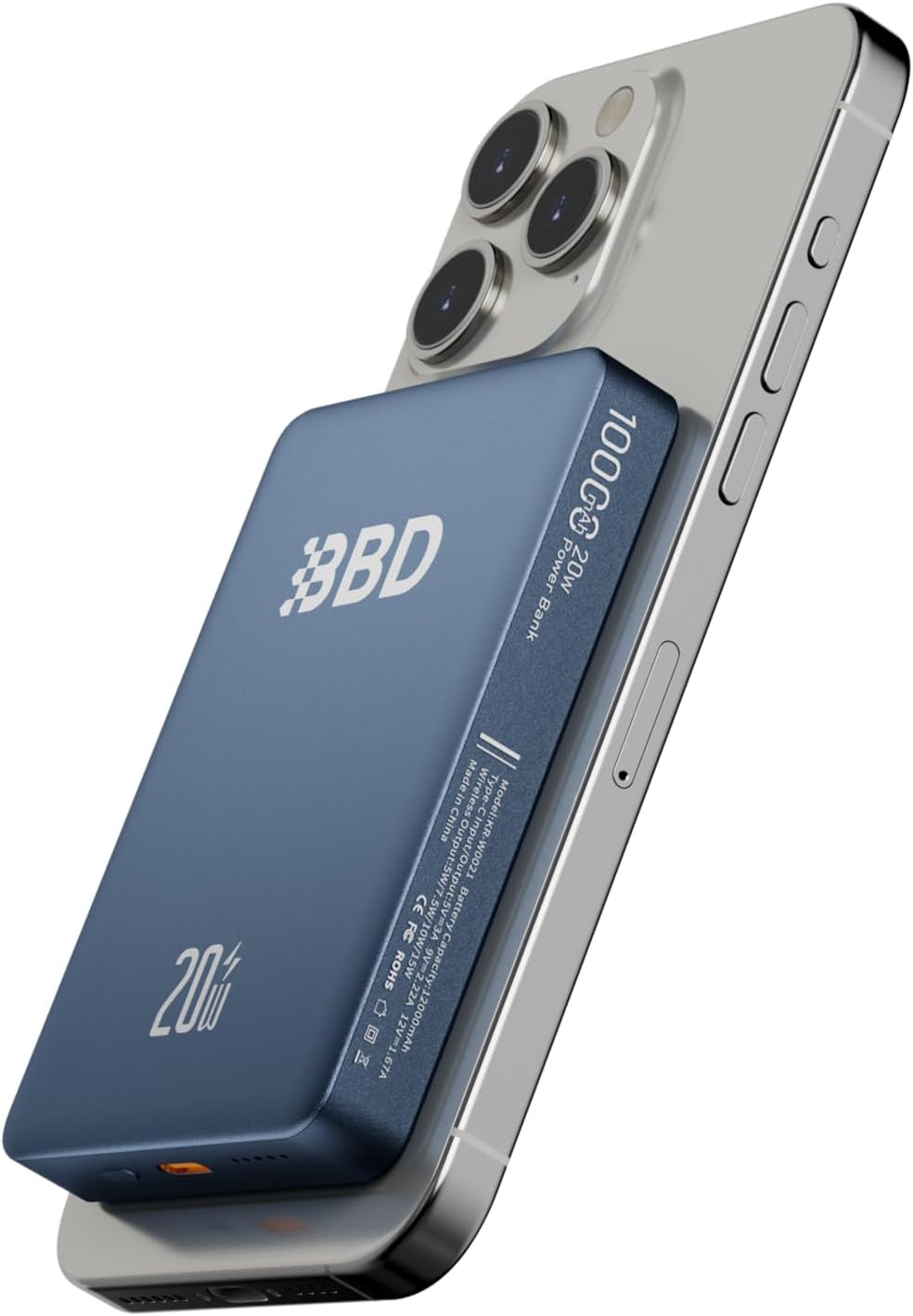 BBD Magsafe Cargador portátil, banco de energía magnético de 10000...