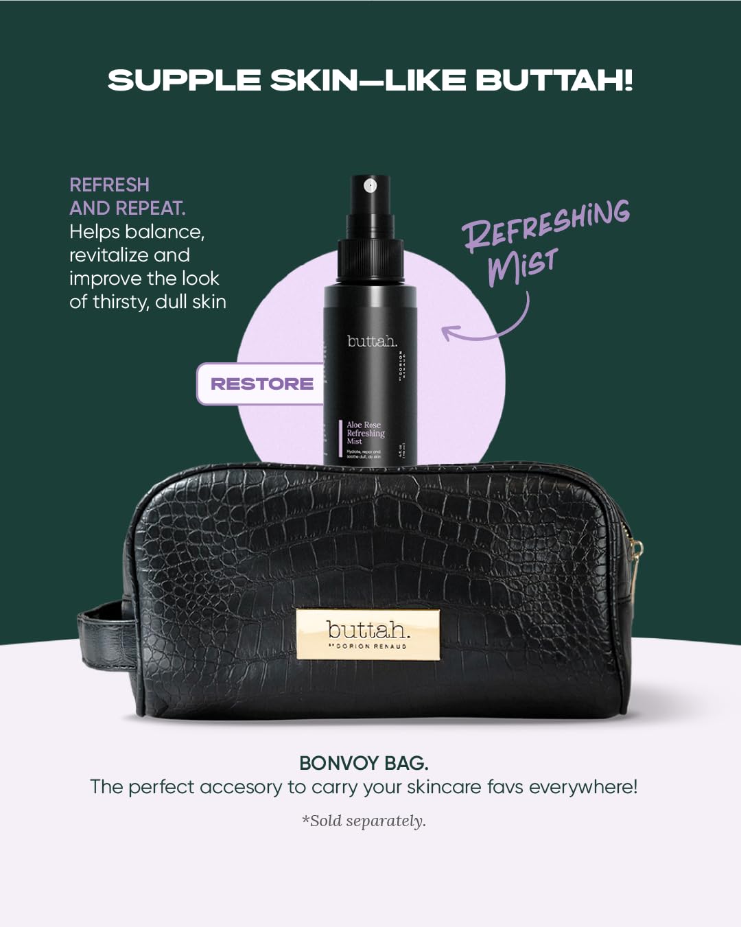 Buttah Skin de Dorion Renaud Aloe Rose - Spray refrescante de 4 onz...