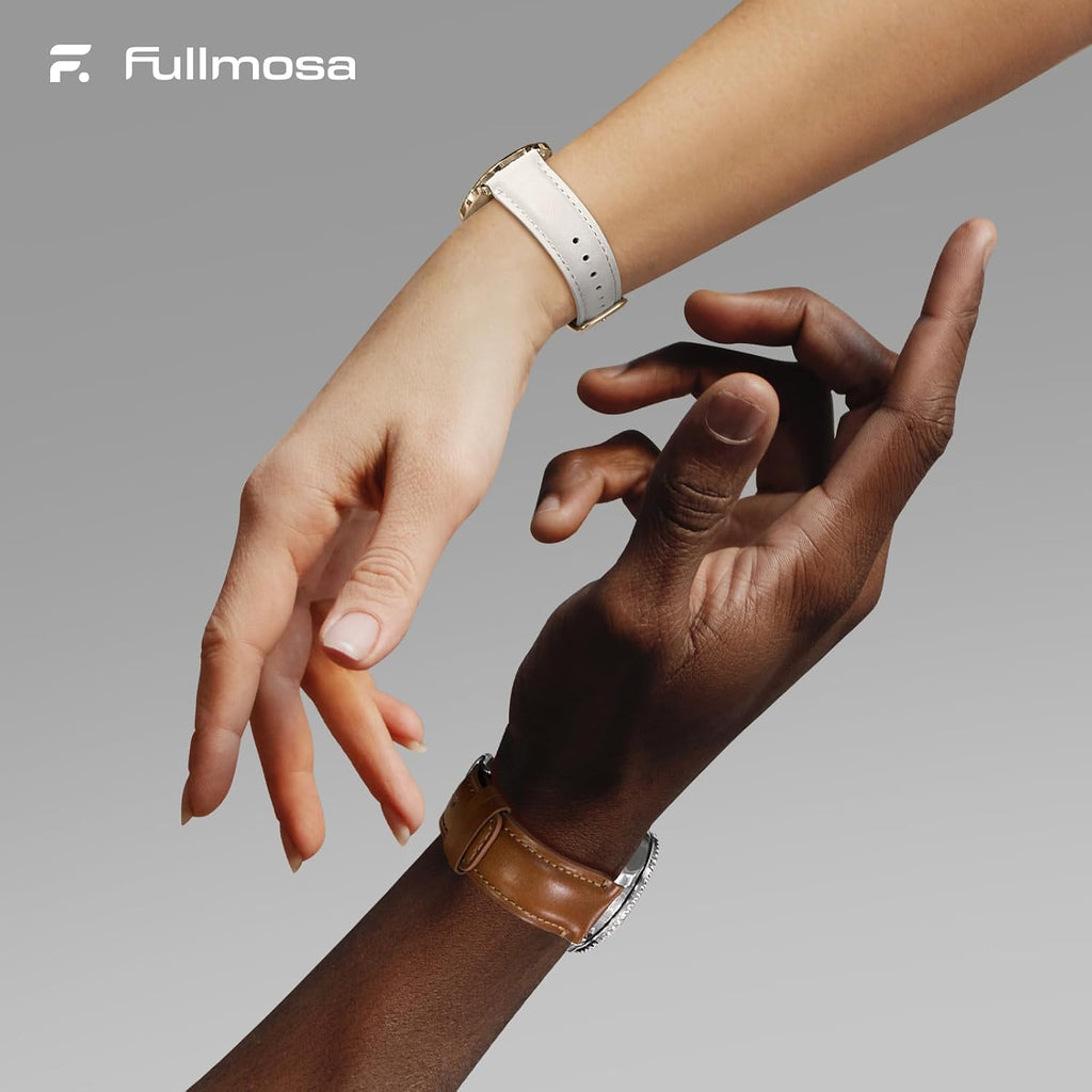 Fullmosa - Correas de reloj de piel de liberación rápida de 0.709 in para
