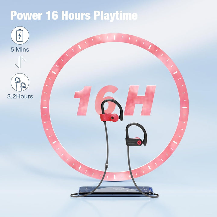 Boean Auriculares de entrenamiento Bluetooth con micrófono, tecnolo...