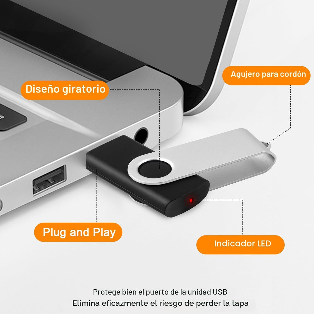 Paquete de 10 unidades de 8 GB Flash Drive a granel, unidades flash...