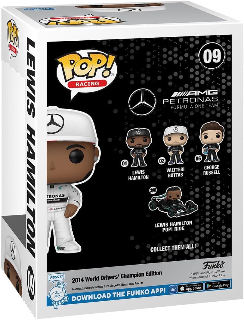 Funko Pop! Racing: Racing - Lewis Hamilton con casco - Mercedes-Ben...