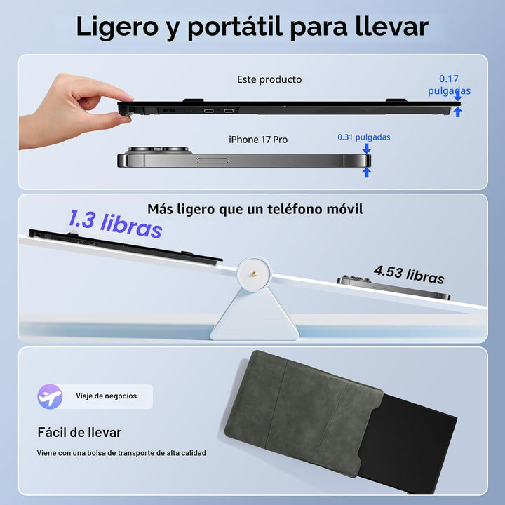 Extensor de pantalla para laptop, monitor portátil FHD 1080P IPS de...