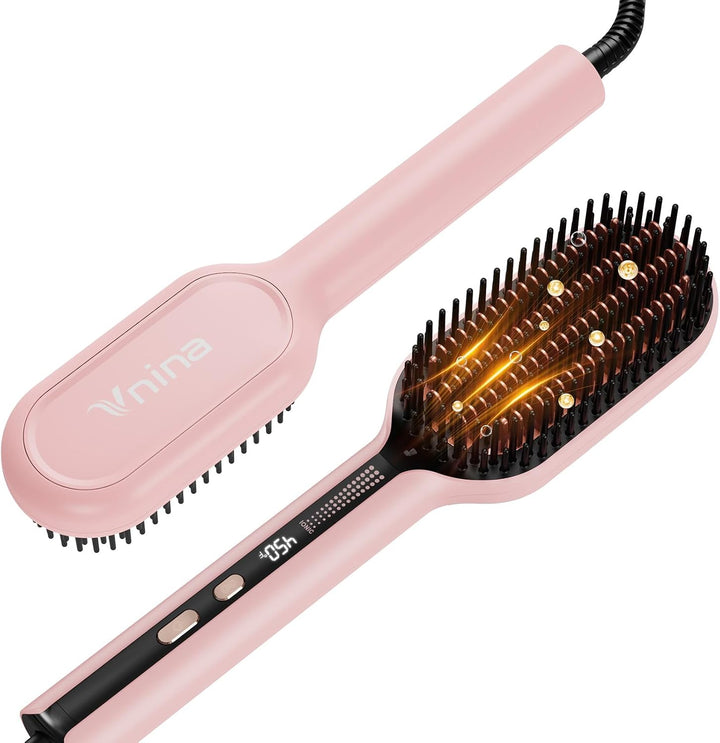 Cepillo alisador de cabello iónico para mujer, cepillo alisador con...