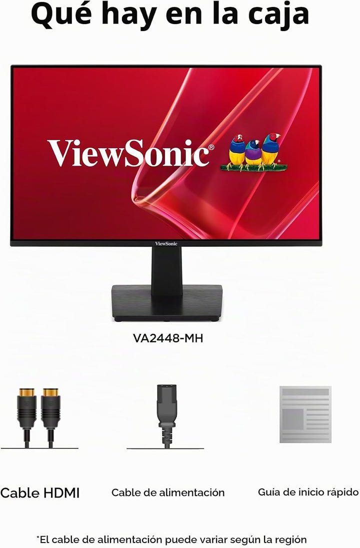 ViewSonic VA2448-MH Monitor de computadora de 24 pulgadas 1080p, pa...