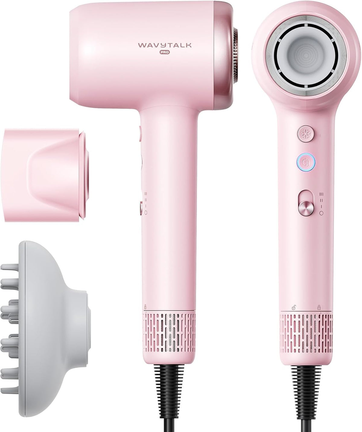 Secador de Pelo, Wavytalk Turblow Pro de Secado Rápido con Difusor,...
