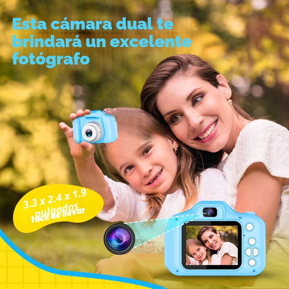 Seckton Cámara de selfie mejorada para niños, regalos de cumpleaños...
