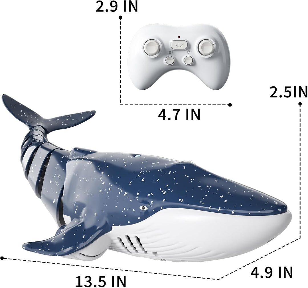 Juguetes de tiburón ballena a control remoto de 2.4Ghz para niños,...
