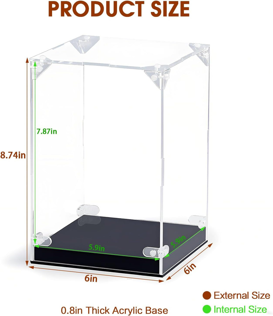 Vitrina de acrílico para figuras de acción, caja de exhibición de a...