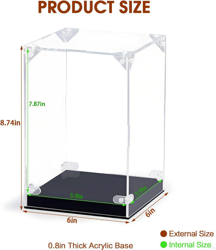 Vitrina de acrílico para figuras de acción, caja de exhibición de a...