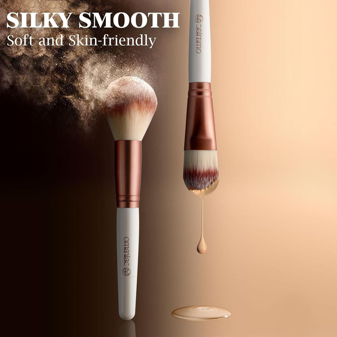 OMANIAC Juego de 20 brochas de maquillaje profesional \u2013 Base s...