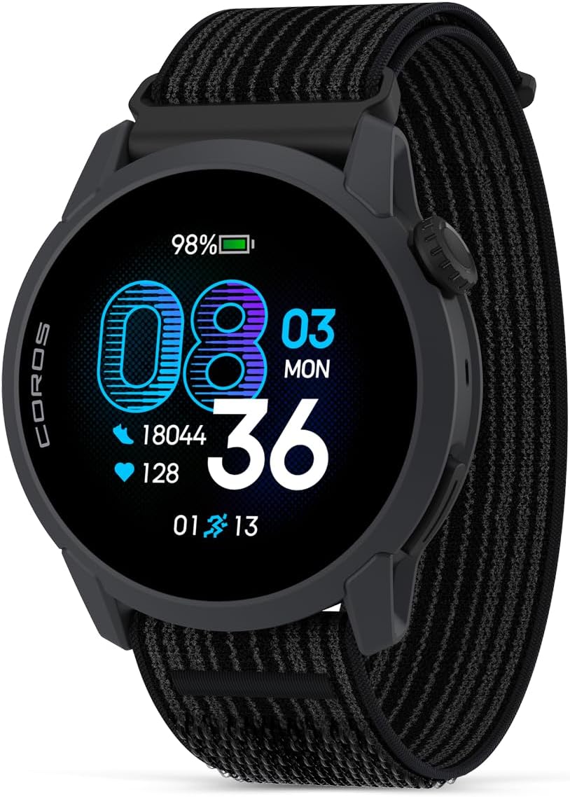 COROS PACE 4 Reloj deportivo con GPS ultraligero (nailon negro, estándar)