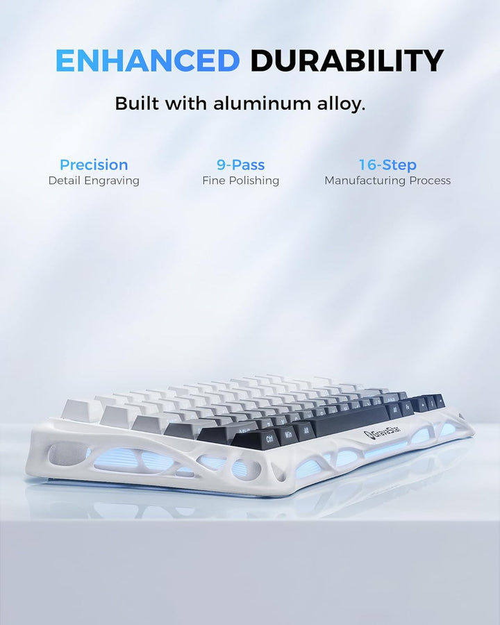 GravaStar Teclado mecánico inalámbrico Mercury K1 75% para juegos,...