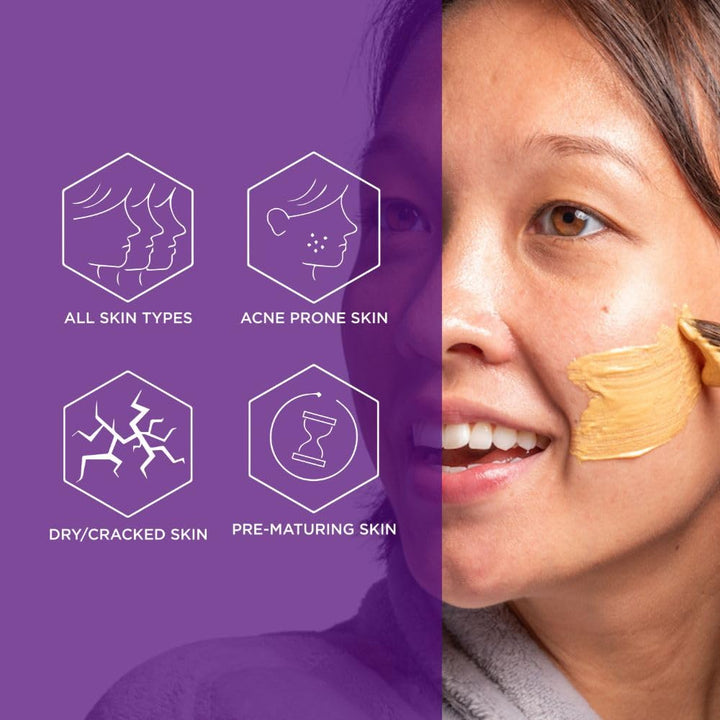 Hey Honey Skin Care Show Your Glow Máscara facial coloidal de miel...