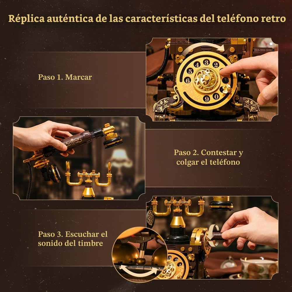 PANTASY Juego de construcción de teléfono retro para adultos