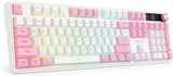 Redragon K526 PRO Teclado inalámbrico para juegos de membrana RGB,...