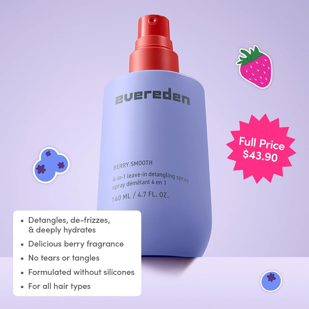 Spray desenredante para niños Evereden: 4 en 1 sin enjuague | Desen...