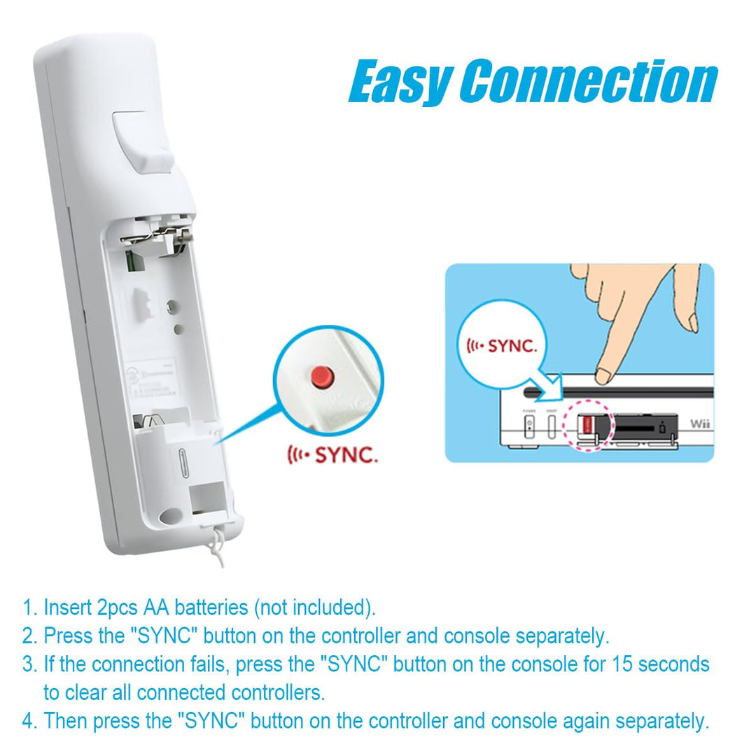TIANHOO Remote Controller for Wii &amp; Wii U, with Silicone Case a...