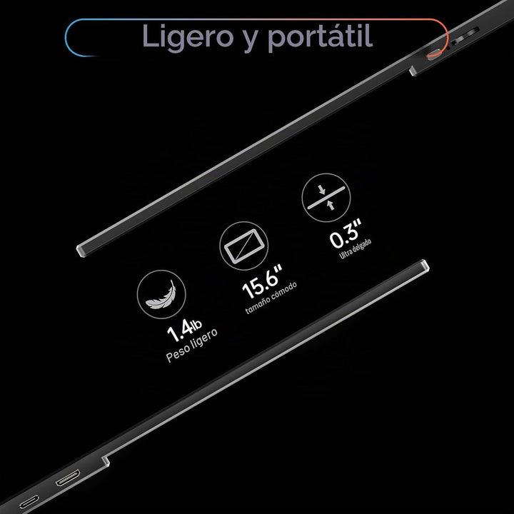 ForHelp True 4K Monitor portátil \u2013 15.6 pulgadas UHD 3840 × 21...