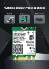 Tarjeta WiFi 6E Intel AX210 NGW Bluetooth 5.3 Adaptador de Red Tri-...