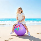 Bola de tolva para niños, bola inflable de 18 pulgadas con asa, sirena morada, juguetes para niñas en interiores y exteriores, juego de acitve con bomba, regalos de cumpleaños para niños de 3
