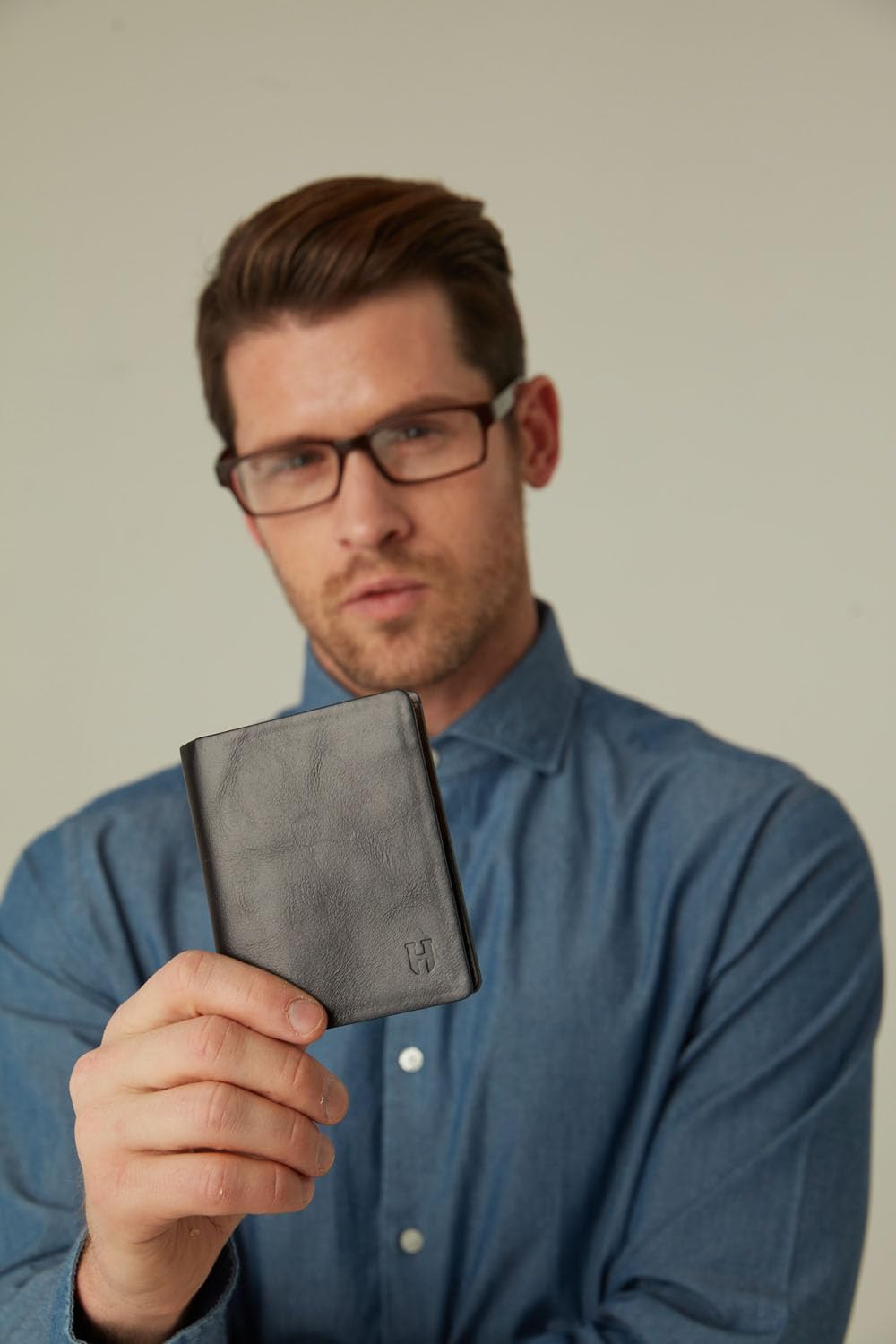 HELMBROOK London Billetera Vertical para Hombres Dayton, Classic