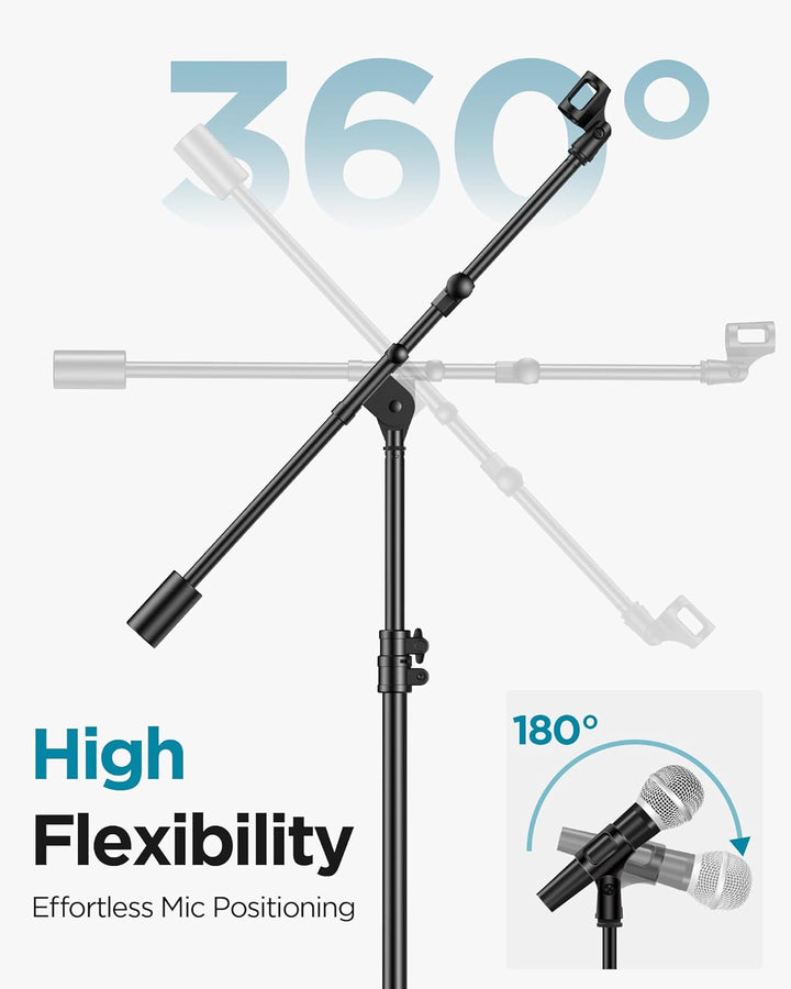 InnoGear Soporte de micrófono, altura máxima de 82.28 pulgadas, sop...