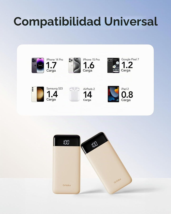 Orfeika Cargador portátil de carga rápida con 4 cables integrados |...