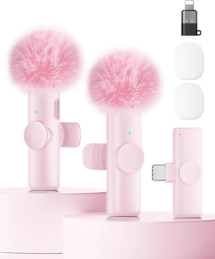 Micrófono inalámbrico para iPhone, iPad y teléfono Android, paquete...
