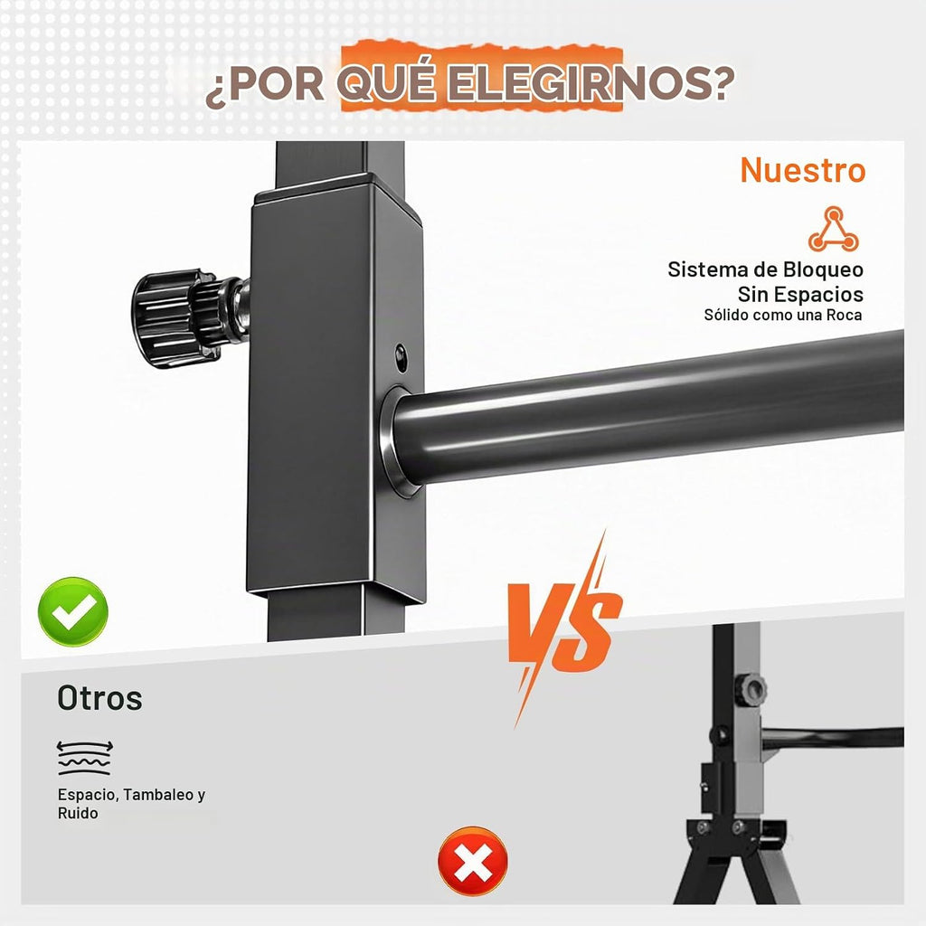 Estación independiente para barras de dominadas, barra ajustable para chin-ups al aire libre