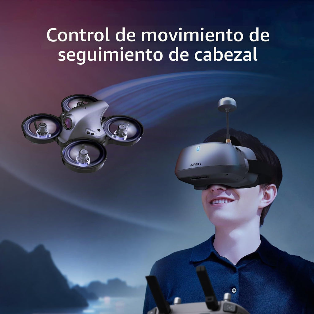 APEX FPV Drone Kit,Brushless RC Quadcopter con 3 baterías