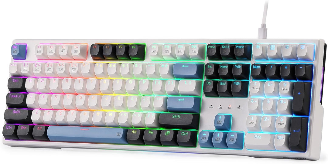 Redragon K668 Teclado mecánico RGB con cable y junta para juegos, 1...