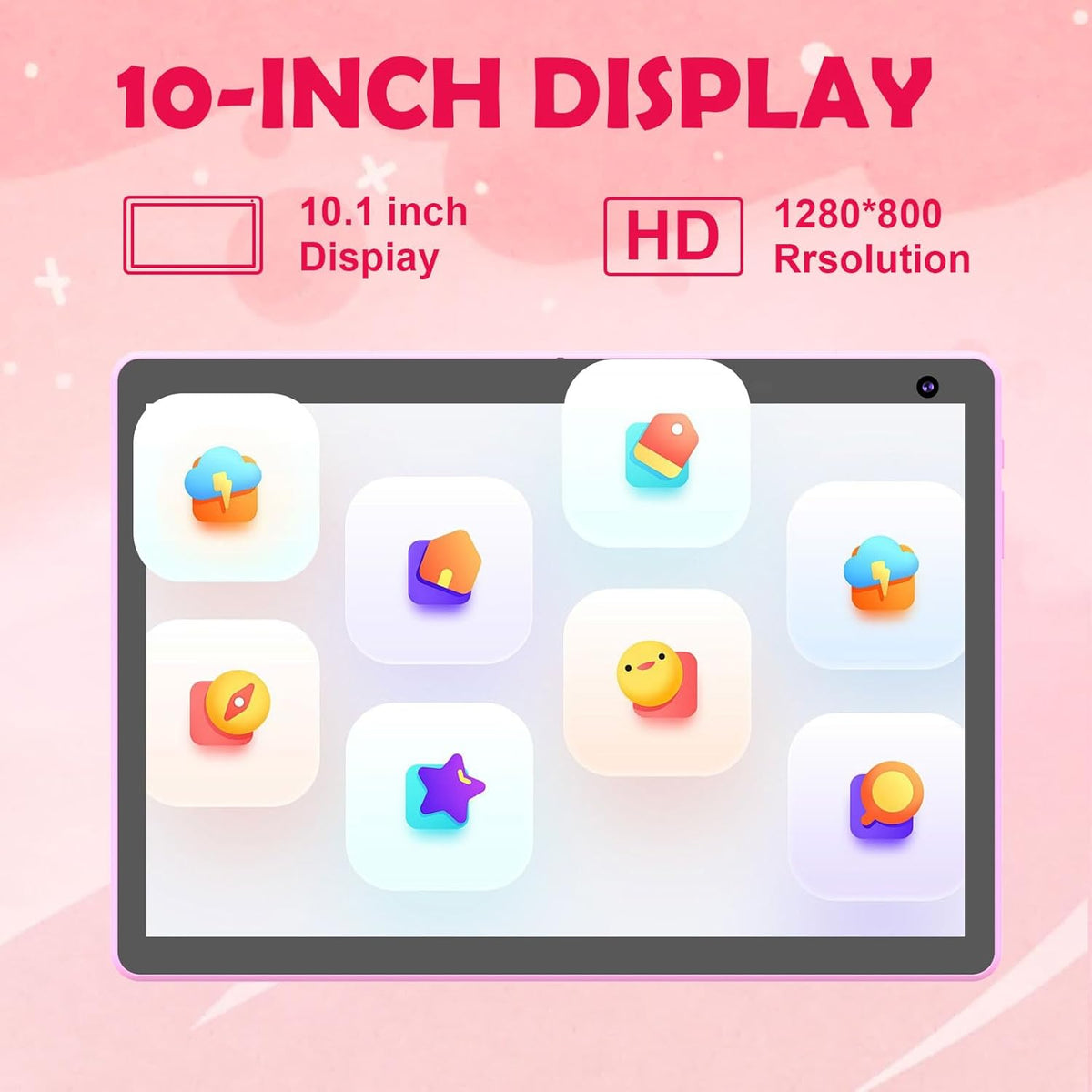 Tablet Android 15 de 10 pulgadas, tableta 2 en 1 con teclado. 8GB RAM+32GB ROM compatible, Rosa