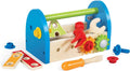 Caja de herramientas Hape de madera del niño y juego de accesorios