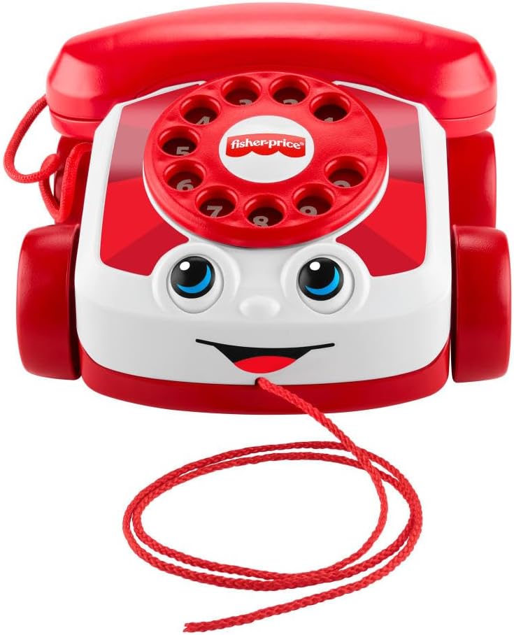 Fisher-Price Teléfono de charla roja para bebé edición del