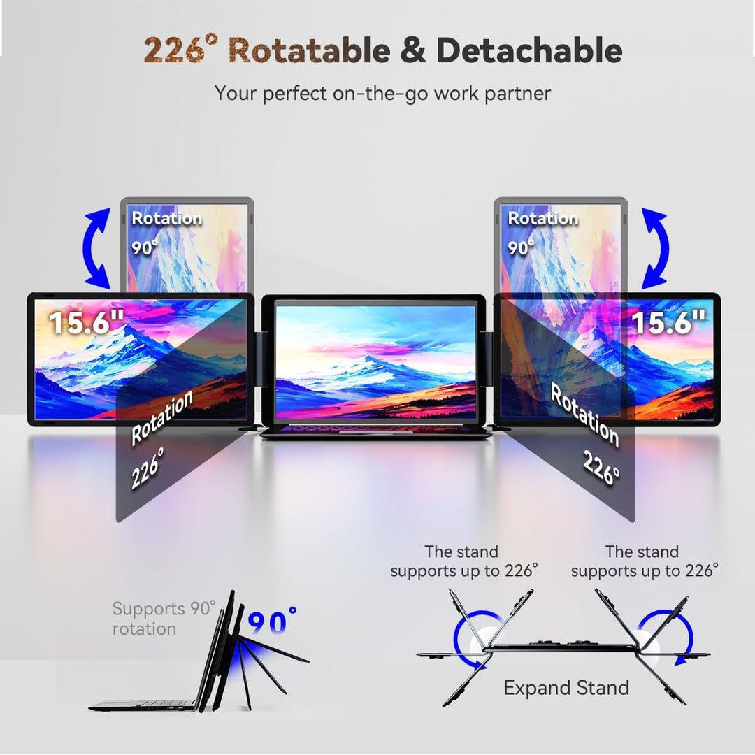 FQQ Extensor de Pantalla para computadora portátil Monitor portátil...