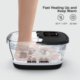 HOSPAN Tina de pies plegable con calor, burbujas, luz roja y contro...
