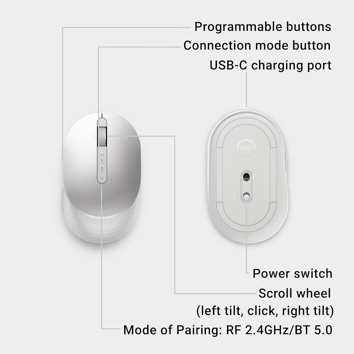 Dell Premier MS7421W Mouse plateado
