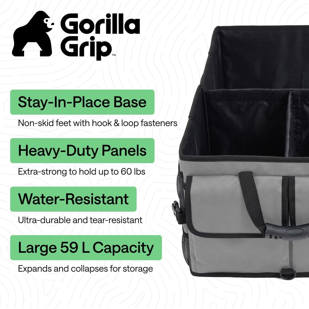 GORILLA GRIP - Organizador de maletero para SUV y automóviles