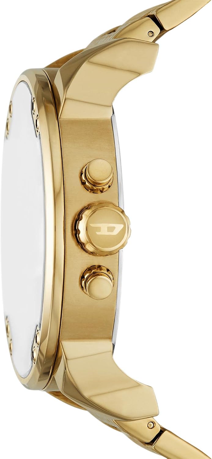 Diesel Mr. Daddy 2.0 - Reloj de hombre con cronógrafo de tamaño extra grande y correa de acero inoxidable, silicona o cuero