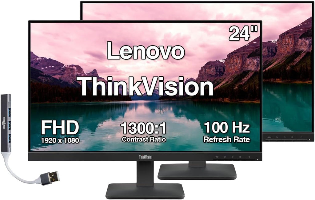 Lenovo ThinkVision Monitor FHD IPS de 24" con frecuencia de act...