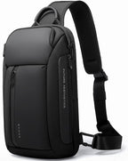 BANGE Mochila cruzada para hombre, bolsa de hombro impermeable para viajes, senderismo y viajes diarios