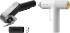 HOTO EdgeFlow - Tijeras eléctricas inalámbricas con pistola de pegamento dispensadora automática inalámbrica, juego de bricolaje para manualidades, decoraciones navideñas y proyectos de reparación del hogar