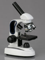 AmScope Microscopio monocular compuesto inalámbrico M158C-2L-PS25, oculares WF10x y WF25x, aumento de 40x-1000x, iluminación LED superior e inferior con reóstato, Brightfield, condensador de una sola