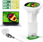 Microscopio para niños - Lupa portátil de mano para niñas | Mini microscopio digital para niños juguetes educativos de ciencia | Edad 3, 4, 5, 6, 7, 8, 9, 10, 11 años, regalos de cumpleaños de