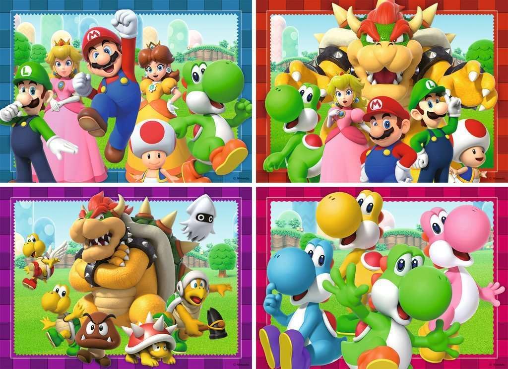 Rompecabezas infantil 4 x 100 piezas - Nintendo Super Mario - Time para Mario