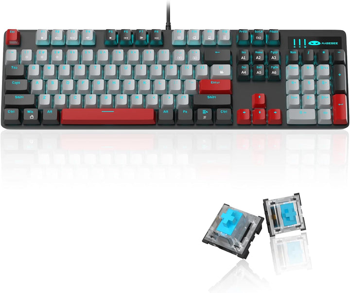 MageGee - Teclado mecánico para juegos, nuevo teclado retroiluminad...