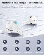 Auriculares inalámbricos, Bluetooth 5.4, estéreo de bajos, auricula...